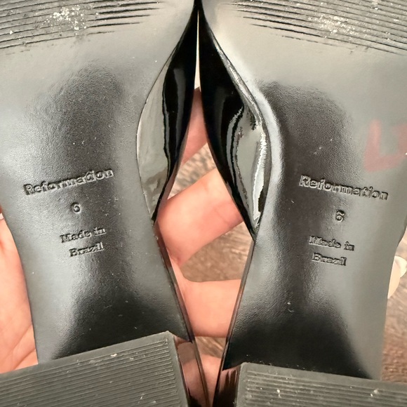Reformation Black Patent Leather Heels - Picture 8 of 9